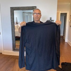 TWO black long sleeve tshirts. Hanes quality